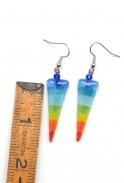 Triangle Glass Rainbow Earrings